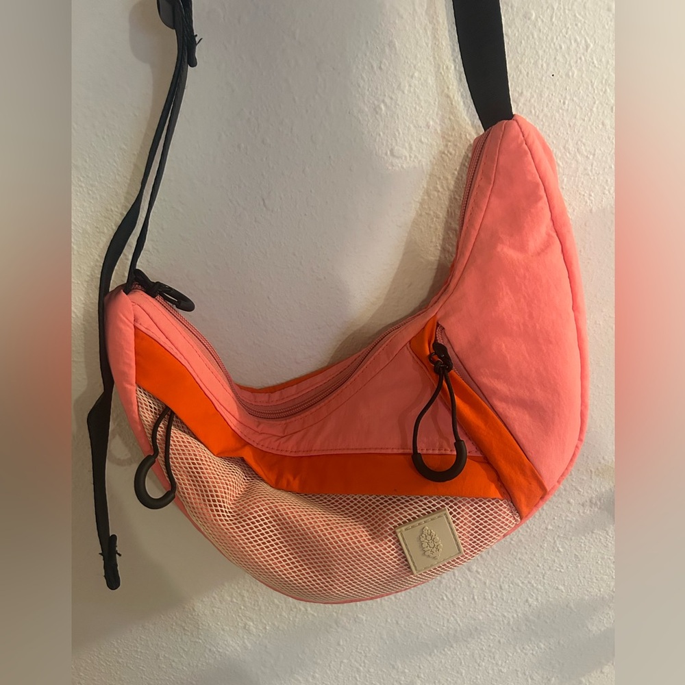 Free People Movement Pink and Orange Sling Bag
